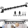 Heavy Duty Car Clothes Hanger Bar 30-64 inches, 4Pcs Accessories
