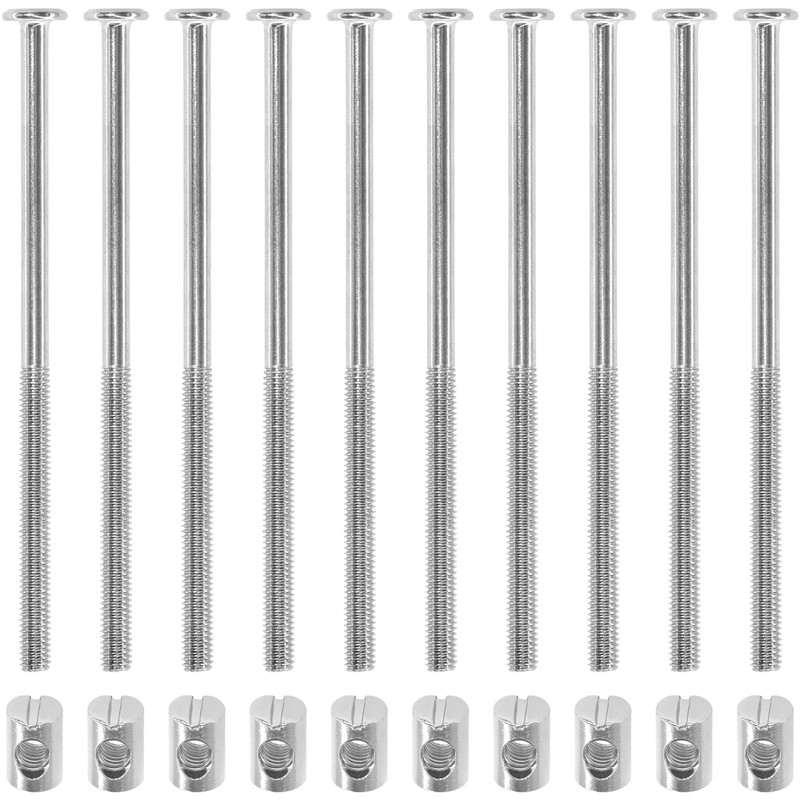 10 Sets of Furniture Connector Bolts and Barrel Nuts,Bed Bolt
