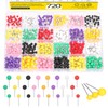 Mardatt 720Pcs Map Push Pins, Multi-Color Map Tacks with 4mm
