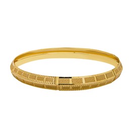 Bodha Traditional IndianAmritsari Gold Plated Punjabi Sikh Kada for Men (SJ_3468_2.12)
