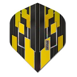 US Darts 3 Sets (9 Flights) Pentathlon Shimmer Yellow 100 Standard Dart Flights - 100 Micron