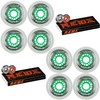 Labeda Asphalt Inline Roller Hockey Wheels 76mm White 83A 8-Pack