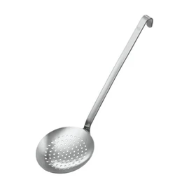 Rösle Hook Slotted Spoon Diameter 12 cm, Stainless Steel 18/10, Flat and Coarse Perforated, Gastro Quality, Dishwasher Safe, 10052