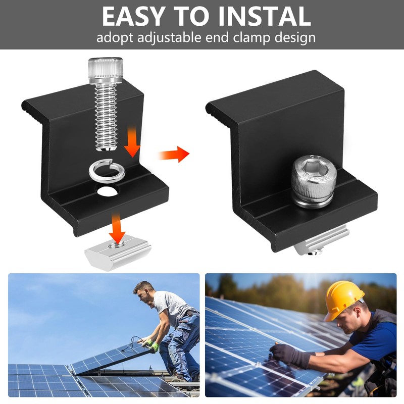 Pack of 8 Solar Panel Brackets, 30 mm Solar Panel