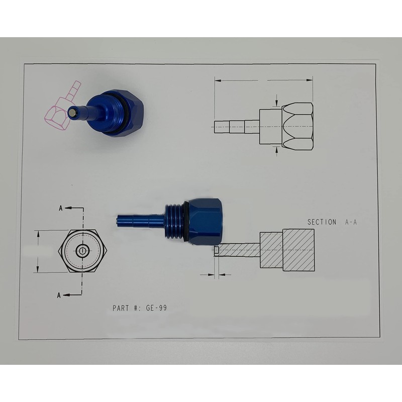 GenExhaust for Duromax Generator - ANODIZED MAGNETIC OIL DIPSTICK (see