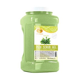 SPA REDI - Exfoliating Scrub Pumice Gel, Green Tea, 128 Oz - Manicure, Pedicure and Body Exfoliator Infused with Hyaluronic Acid, Amino Acids, Panthenol and Comfrey Extract