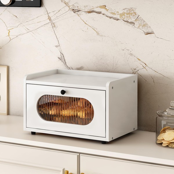 IZLIF Bread Box for Kitchen Countertop Large Bread Box Farmhouse