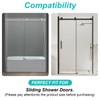 Gray Sliding Shower Door Bottom Guide - 1-3/8" Wide x