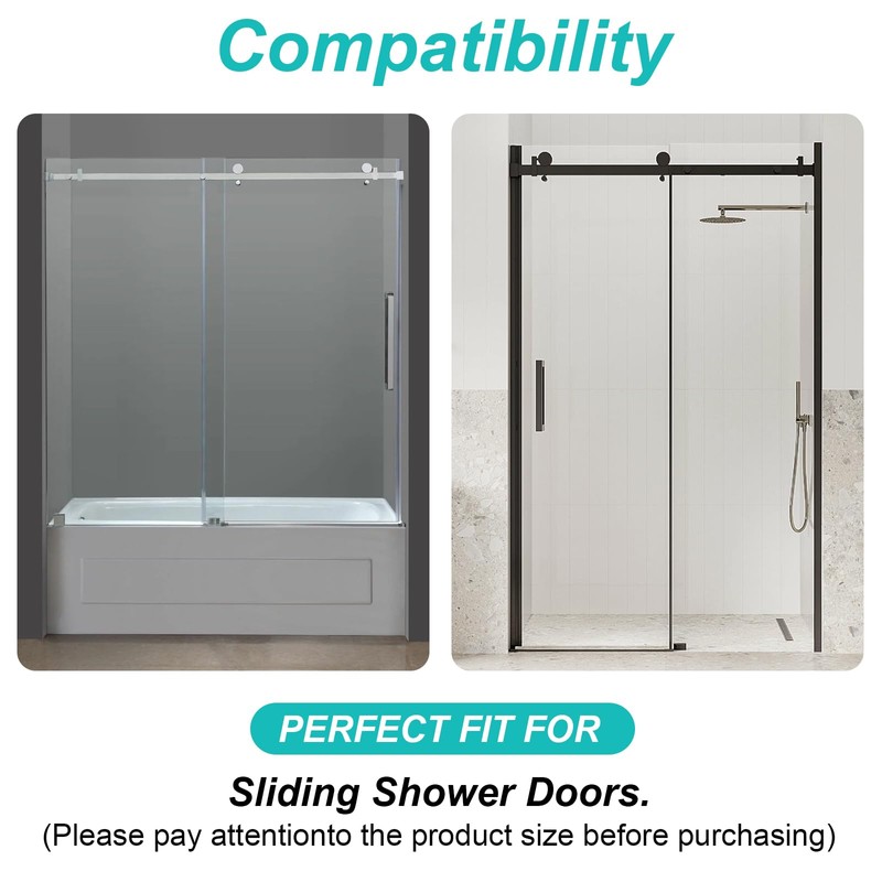 Gray Sliding Shower Door Bottom Guide - 1-3/8" Wide x