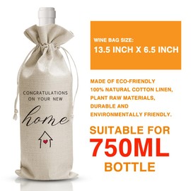 New Home Gifts for Home Housewarming Wine Gift Bags New Home Wine Bag For Friends Congratulations On Your New Home Glossy Client Gift From Realtors First New Home House Homeowner Gift