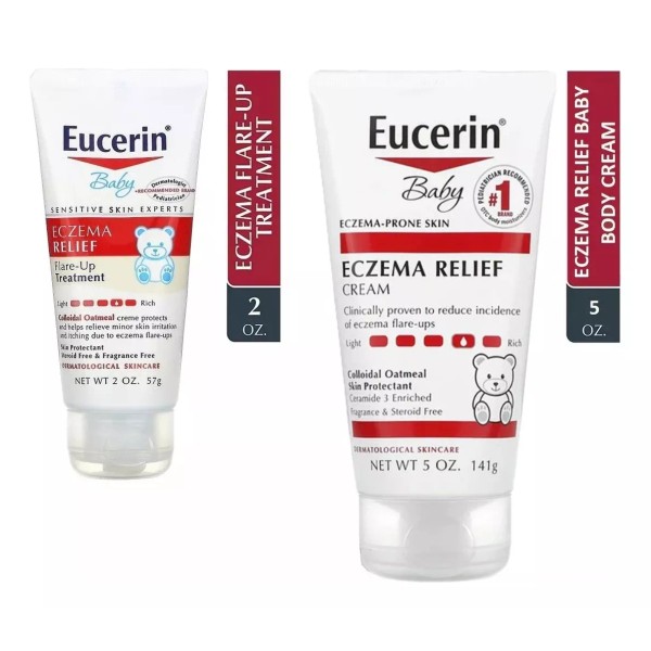 Eucerin Baby Eczema Relief Kit Alivio Dermatitis 57g + 141g