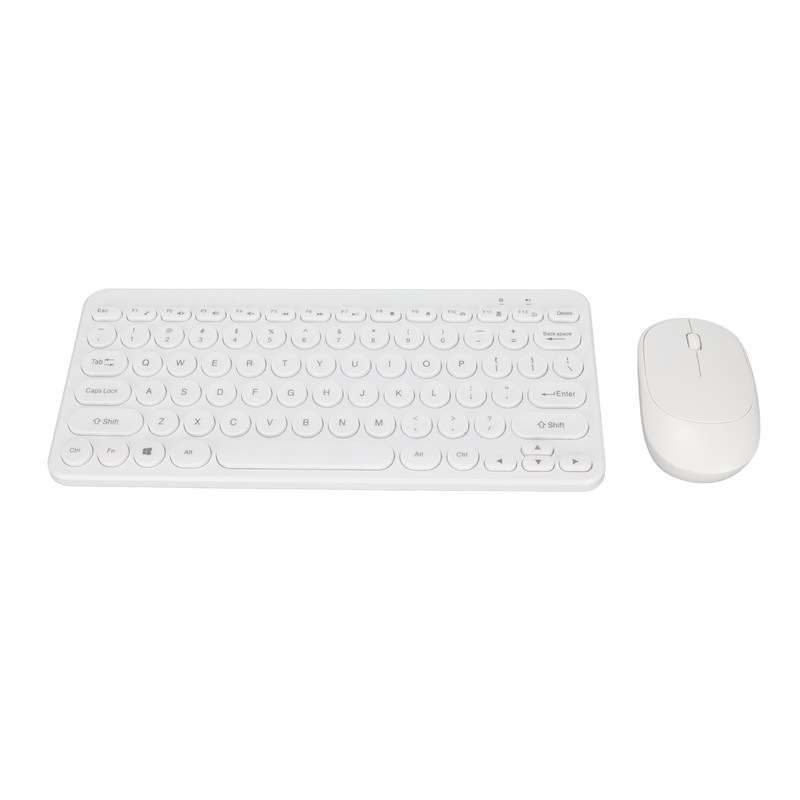 Keyboard Mouse Combo 2.4G Wireless Round Keycaps Ergonomic Design Silent