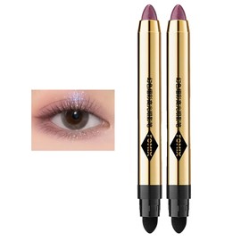 Gevlonecirly Eyeshadow Pencil Glitter Eyeshadow Stick Crayon Shading Light Eyeshadow Tear Bag Eyeshadow Pen Waterproof Highlight Shiny Moisturizing Eyes Multicolor Ends 2g (x1) (08 Candy Paper)