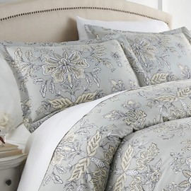 Vintage Garden Collection - Premium Quality, All-Season Down Alternative Easy Case, Over-Sized 3-Piece Comforter Set, Full / Queen, Sand