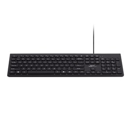 Monoprice Low-Profile Spill-Resistant Silent Keyboard – Membrane Water-Resistant Coating 10 Million Keystrokes - Workstream Collection,Black