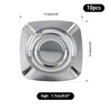 Lilaly 10-Pack Square Stainless Steel Ashtray Set for Indoor and