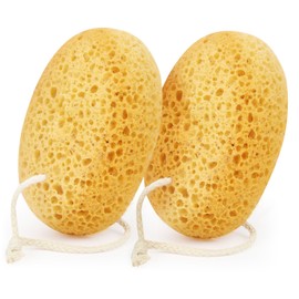 Flintronic Pack of 2 Bath Sponge, Large Natural Sponge for Showering for Women Men, Bath Sponges Exfoliating Deep Cleansing Ultra Soft for Sensitive, Dry Skin