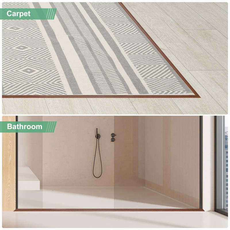 M METERXITY Floor Transition Strip Self Adhesive, 3.28FT PVC Transition