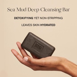 Erno Laszlo Sea Mud Deep Cleansing Face Wash Bar, Detox Charcoal Soap Bar with Dead Sea Mud, Removes Excess Oil, Unclogs Pores, Gently Exfoliates & Purifies Skin, For Oily, Blemish-Prone Skin, 3.4 oz