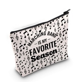 Gzrlyf Marching Band Makeup Bag Marching Band Director Gift Teacher Student Graduation Gift Bandd Mom Zipper Pouch (Marching Band ca)