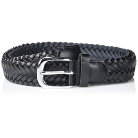 a.x.n.y Boys' Adjustable Braided Belt, Black, 36