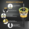 6-Piece Drill Countersink Set, Wood Drill Bit with Depth Stop,