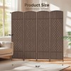 JOSTYLE Room Divider 4 Panel Portable Room Divider Panel Wall,
