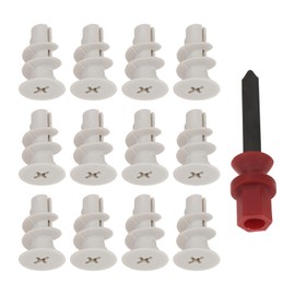 Micro Traders 250pcs Plasterboard Dowels Fixings Self-Drilling Nylon Plugs Drywall Anchors Srew Size Ø 5-6mm for Furniture Shelfs with Tools