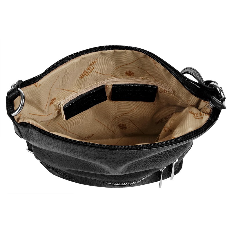Cluty Women's Shoulder Bag Genuine Leather 020960, black