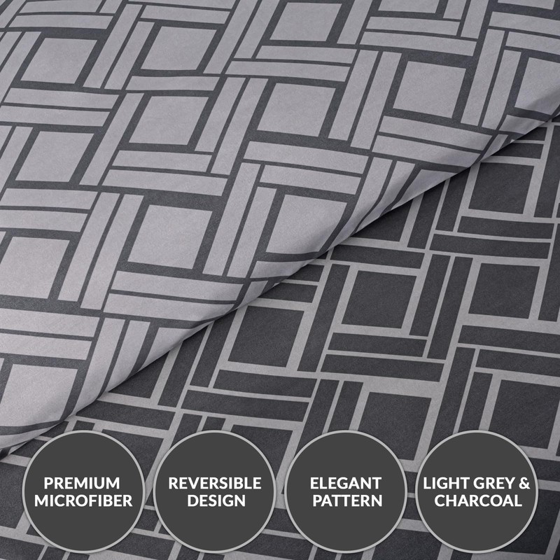 DEKORO Double Duvet Set - Premium Microfibre Double Bedding Set