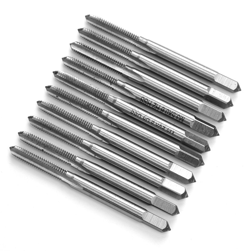 10pcs M3.5x0.6 Screw Tap Straight Flute HighSpeed Steel High Hardness