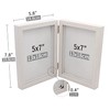 Afuly Photo Frame, 2 Sides, 2 Ls, White Photo Frame,