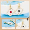 WUSJCOF Unique Funny 18K Gold Plated Hypoallergenic Poker Hearts and