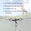 Three Way Cross-line Fishing Barrel Swivels T-shape Swivel Connector Fishing