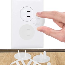 30 unidades Protector de Enchufes,Protectores para contacto eléctrico,Canwn Cubiertas para Cables y Enchufes Bebés Practicos Tapones de Seguridad para Bebés y Niños (transparent)