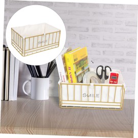 Hohopeti Wire Storage Basket Fabric Liner Organizer for Kitchen Bathroom and Living Room Versatile Decorative Container for Fruits Magazines