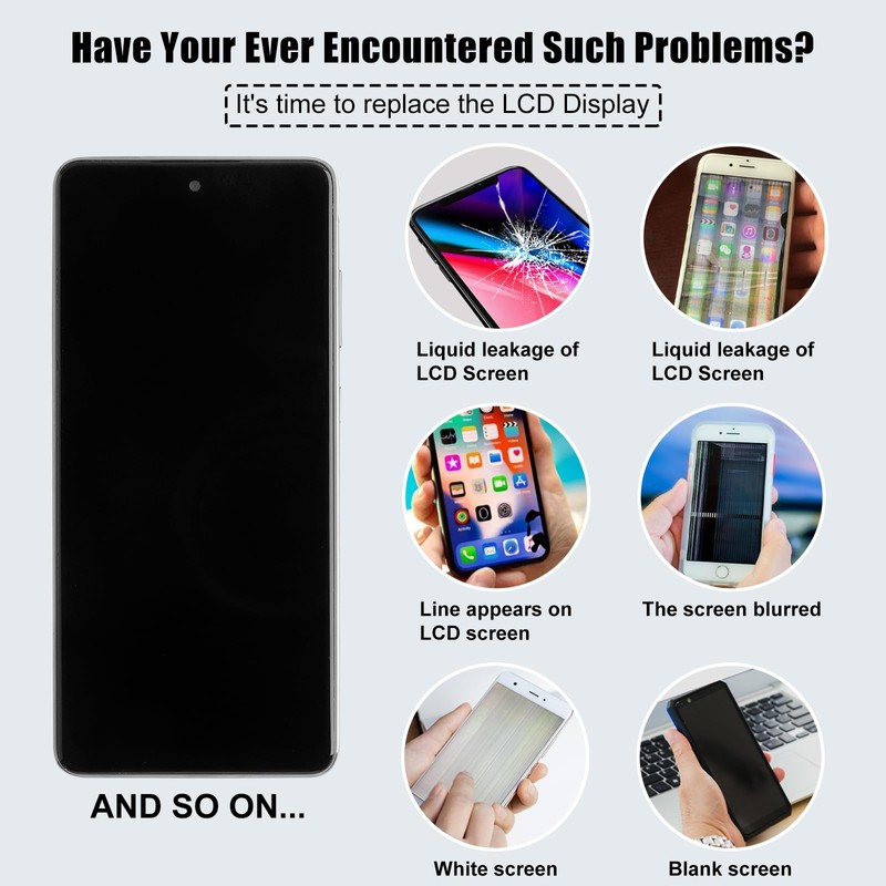 swark [With Frame] New TFT LCD Touch Screen Digitizer Assembly