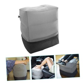 CHILDWEET Inflatable Travel Footrest Adjustable Wear-Resistant Leg Pillow for Airplane Train Office and Home Use Skin-Friendly Design with Dual Height Chambers for Enhanced Comfort