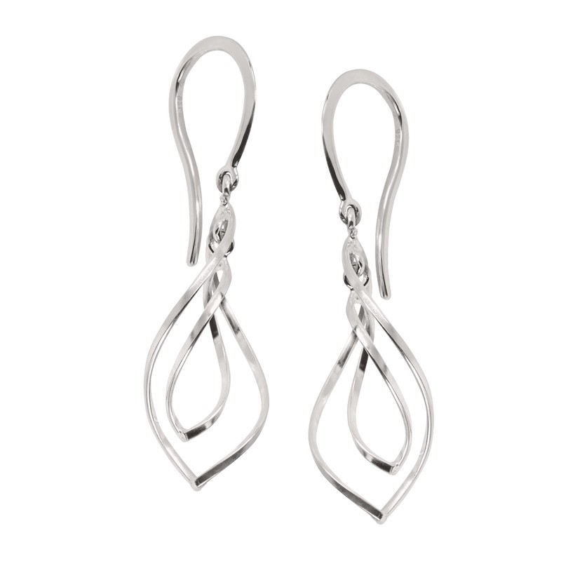 Silpada 'Water Drop' Twisted Drop Earrings in Sterling Silver