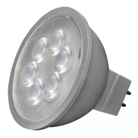 Satco 12 Pack 15 Degree Spot LED 12V 4.5W 35W MR16 2-Pin GU5.3 Gray 3000K Soft White