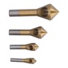 4PCS Titanium Coated Countersink Drill Bits 90 Degree Chamfer Tool