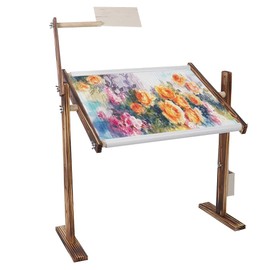 Adjustable Embroidery Table Stand,Embroidery Hoop Stand,Cross Stitch Stand,Embroidery Hoop,Cross Stitch Supplies,Cross Stitch Frame 360 ° Rotatable,for Embroidery, Quilting, Cross Stitch