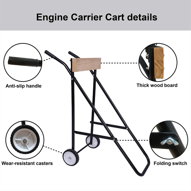 LEADALLWAY 220lb Outboard Boat Motor Stand Display Carrier Cart Dolly