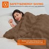 AEPINBH Electric Blanket, Soft Faux Rabbit Fur Bubble Heated Blanket