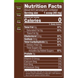 Organic Stevia Powder a" Sweetness from Nature with Zero Calories & Zero Sugar (1 oz./622 Servings)