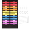 Annecy 20-Slot Wall Hanging File Organizer, Black Storage Pocket Chart
