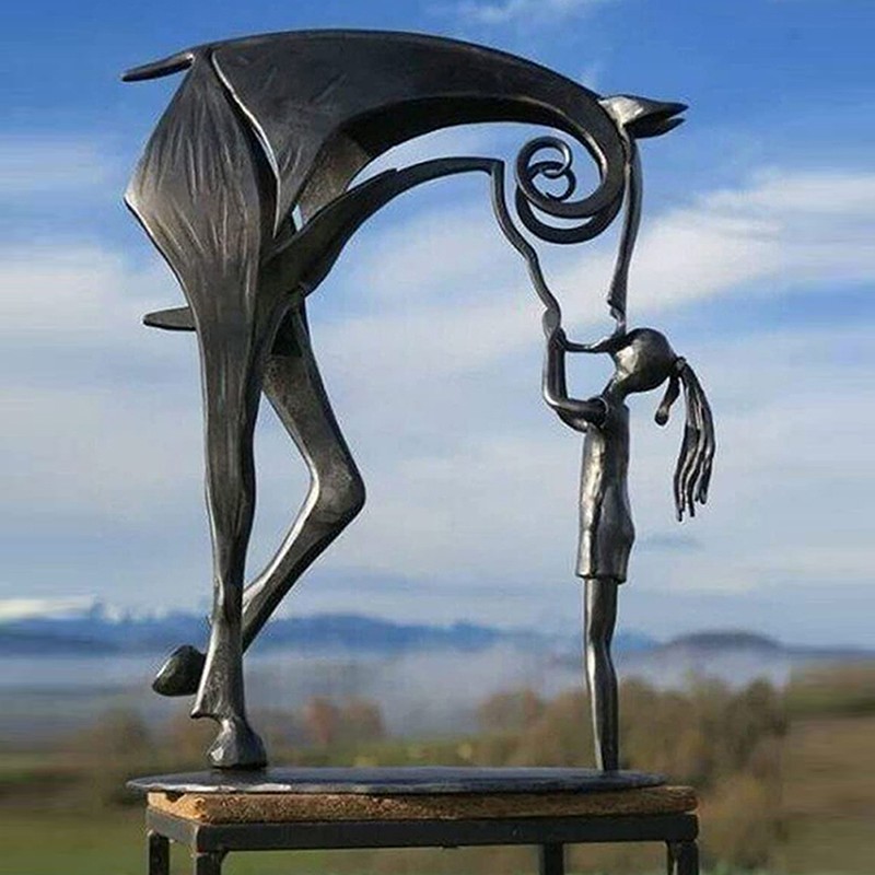 Rustic Horse Sculpture Modern Statue Metal Art Waterproof Horse Statue