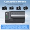 LP LP-E6 LP-E6N Battery and Charger Pack, 2-Pack 2600mAh Battery