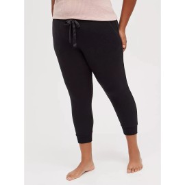 Torrid Classic Fit Sleep Jogger Super Soft Plush Black 4 4x 26 #A51950