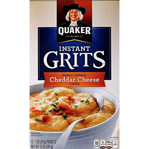 Quaker Instant Grits Cheddar Cheese, 12 ct